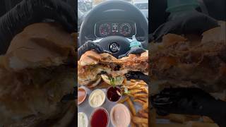 Huge brisket burgers 🥩🍔 food mukbang asmrsounds [upl. by Onivag784]