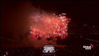 Fireworks at Trump rally light up the sky above Lincoln Memorial [upl. by Akimed]