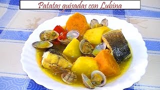 Guiso de patatas con Lubina  Receta de Cocina en Familia [upl. by Yram]