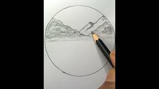 easy scenery drawing pencil drawingart drawing pencildrawing viralvideo [upl. by Perdita]