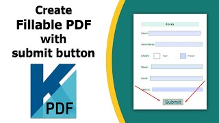 How to create a fillable pdf form with submit button in Kofax Power PDF [upl. by Pliner]