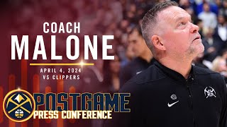 Coach Malone Full Post Game Press Conference vs Clippers 🎙 [upl. by Asennav]