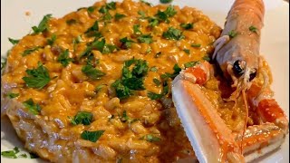 Risotto con crema di scampi chefziopietro ricettafacileeveloce [upl. by Aicel377]