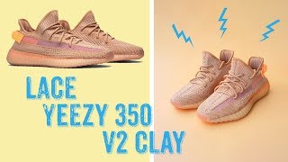 4 NEW WAYS TO LACE YEEZY 350 V2 CLAY [upl. by Ilanos]