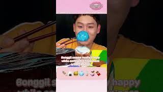 Mukbangers Eating By Emoji cre Bonggil asmrfood eating shorts [upl. by Tireb]