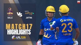 Galle Gladiators vs Jaffna Kings  Full Match Highlights  LPL 2022  Match 17 [upl. by Nylareg]