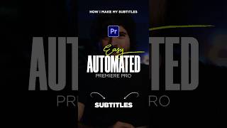 Create Automated Subtitles Within Seconds in Premiere Pro [upl. by Zetram]