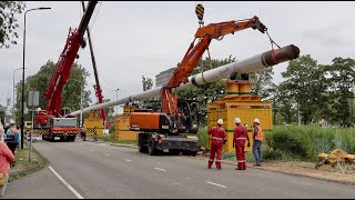 Het ondergronds plaatsen van een kms lange Warmte Transportleiding [upl. by Oile]