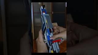 Lego Working bolt action Pistol clip reload and firing slow motion satisfying loop [upl. by Suivart173]