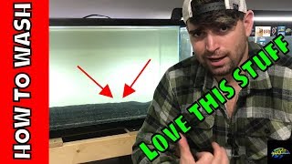 HOW TO aquarium black diamond sand wash aquarium sand [upl. by Mindi237]