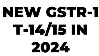 NEW GSTR1 TABLE 1415 FILING IN 2024 [upl. by Klos]