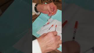 filling bd syringe with restylane second video [upl. by Rekoob]