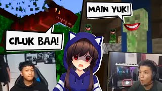 LENZI MEW REACTION MOMENT TERKAGET KAGET KOCAK PARA YOUTUBER MINECRAFT INDONESIA [upl. by Essex]