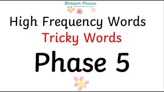 TRICKY WORDS phase 5 for English language learners [upl. by Ardnauqal]