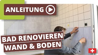 Bad neu gestalten  Boden und Wände im alten Badezimmer renovieren mit planeo [upl. by Eletnahs]