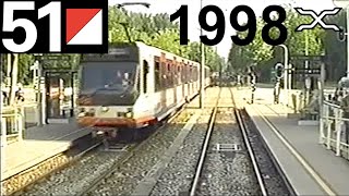 🚇 1998 oude Cabinerit MetroSneltram 51 Centraal Station  Amstelveen Middenhoven  GVB Amsterdam [upl. by Heid]