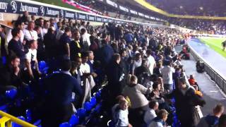 Arsenal fans singing Is There a Fire Drill to deserting Spurs quotfansquot [upl. by Skye292]