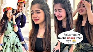 Jannat Zubair CRYING Badly After Mr Faisu Girlfriend Sameeksha Sud New Tik Tok [upl. by Drusie]