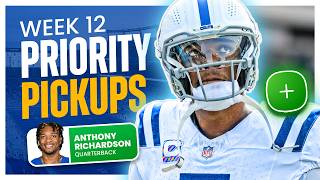 Top 7 Fantasy Football Waiver Wire Pickups for Week 12  Priority Adds 2024 [upl. by Nygem]