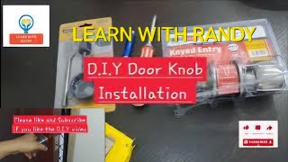 Diy Door Knob Installation Practice makes perfect [upl. by Araccat]