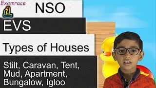 Types of Houses Stilt Caravan Tent Mud Apartment Bungalow Igloo  Class 2  NSONSTSE [upl. by Rica970]