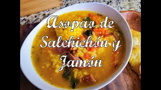 ASOPAO DE SALCHICHON Y JAMON SAUSAGE HAM amp RICE SOUP [upl. by Thorpe]