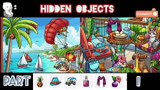 Hidden Objects Optical illusion Find Puzzles Brain IQ level Test 🧠 [upl. by Otreblif]