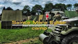 Camp at Sainte Mere Eglise Normandy 70th anniversary of DDay [upl. by Enerual]