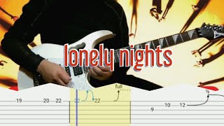 How to play  lonely nightsScorpionsguitar solo with Tab lesson [upl. by Dur876]