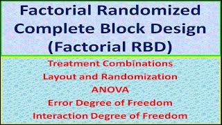 Factorial Randomized Complete Block Design Factorial RBD [upl. by Thor]