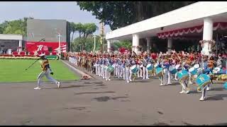 Marching Band Hari Merdeka di Istana Negara Jakarta [upl. by Sinned105]