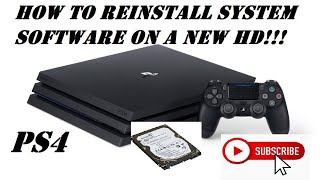 How to Reinstall System Software on a New Hard Drive on the Playstation 4 [upl. by Batruk449]