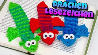 Einfaches Lesezeichen Drache  Häkeln  Schulanfang  DIY [upl. by Rickie364]