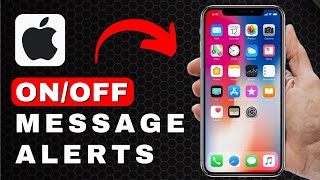 How to Show or Hide Alerts For Text Messages  iPhone Tutorial [upl. by Scriven694]