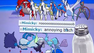 perish song TRIGGERS SALTY uber spammer on pokemon showdown [upl. by Atinehs]