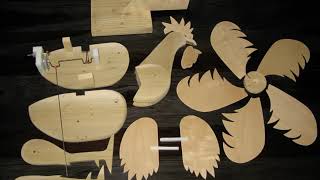 Crowing Rooster Whirligig CONSTRUCTION VIDEO PART ONE [upl. by Starobin215]