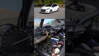 Tuned Peugeot 208 16 THP  100200 Kmh Acceleration  Quick Upshifts [upl. by Lleira548]