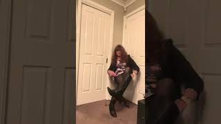 My putting on my knee high boots Please subscribe for charity IMG 2841 2 [upl. by Nelyag]