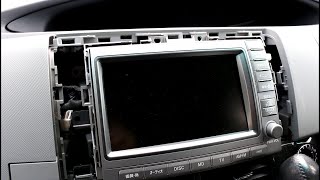 Toyota Estima Aeras tv screen head unit removal [upl. by Kirat]