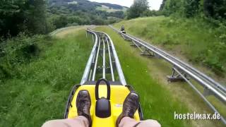 Sommerodelbahn WaldMichelbach Odenwaldbob Nibelungenblitz Onride HD die Abfahrt [upl. by Arimat]