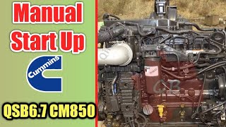 Manual Start Up Cummins QSB67 CM850 [upl. by Valdas]