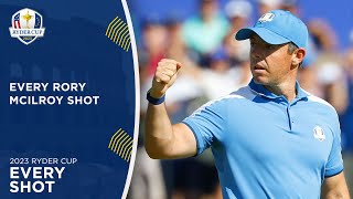 Every Rory McIlroy Shot  2023 Ryder Cup [upl. by Oretos]