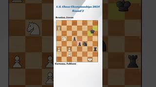 Caruana Fabiano vs Aronian Levon  Round 2  US Chess Championships 2024 Chess [upl. by Anitsihc]