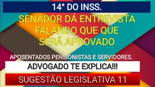 SENADORES DÃO ENTREVISTA SOBRE O 14° DO INSS [upl. by Ami]