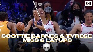 Scottie Barnes amp Tyrese Maxey Embarrasing Shaqtin Moment 😭 [upl. by Carol]