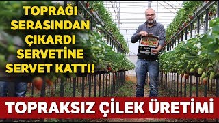 Topraksız Çilek Üretimi İle Servetine Servet Kattı [upl. by Eintihw]