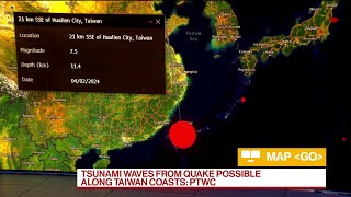 Tsunami Warning Issued After Earthquake Shakes Taiwan [upl. by Blinnie]