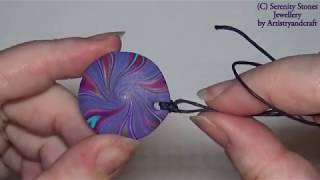 Serenity Stones Jewellery how to knot a pendant onto a cord [upl. by Adiuqram726]