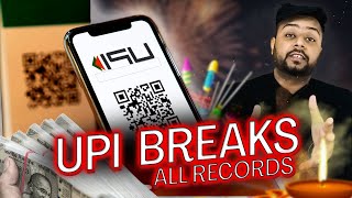 UPI Sets New Record 🪔Diwali 1658Bn Rs [upl. by Nnaitsirk]