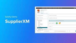 Salsify Demo Supplier Experience Management SXM Platform [upl. by Akisej]